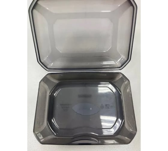 Прямоугольный контейнер PROFF PLASTIK 205x150x50 мм 2 л с крышкой на защелках темно-серый пластиковый ИН-2601417