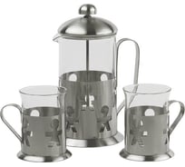 Набор Rosenberg френч-пресс 600 мл и 2 стакана 200 мл RSG-660009-M