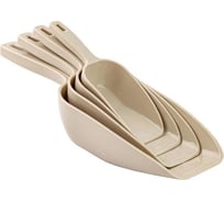 Мерная ложка PROFF PLASTIK 4 шт в упаковке бежевая пластиковая ТК-2601432