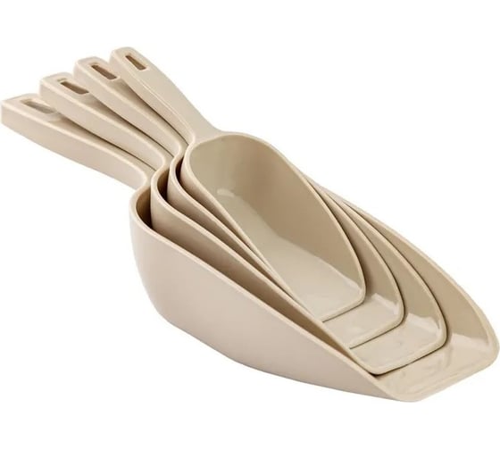 Мерная ложка PROFF PLASTIK 4 шт в упаковке бежевая пластиковая ТК-2601432