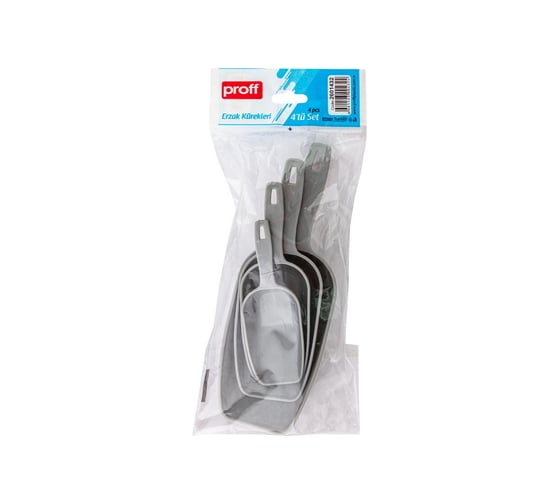 Мерная ложка PROFF PLASTIK 4 шт в упаковке серая пластиковая ТК-2601432с