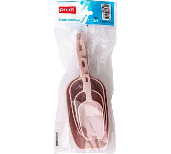 Мерная ложка PROFF PLASTIK 4 шт в упаковке розовая пластиковая ТК-2601432р