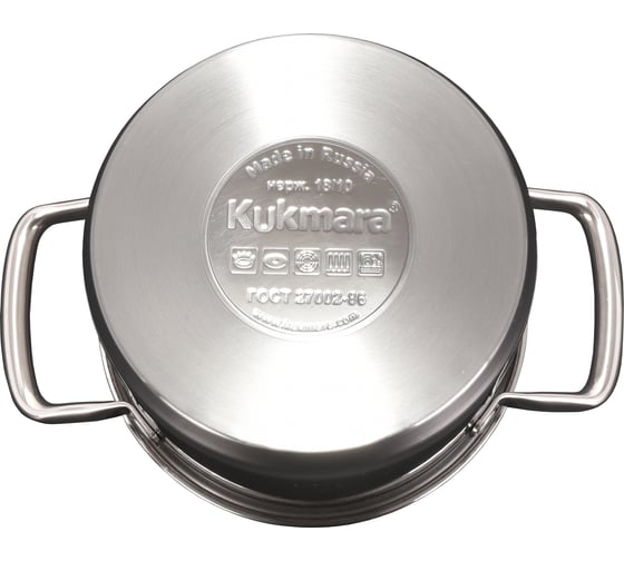 Кастрюля Kukmara LEON 1,8 л, 16 см, со стеклянной крышкой LN-CA1816G