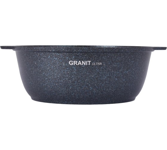 Кастрюля-жаровня Kukmara Granit ultra blue 4 л, со стеклянной крышкой, антипригарное покрытие жгг41а