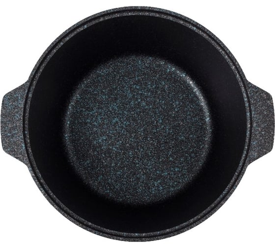 Кастрюля-жаровня Kukmara Granit ultra blue 4 л, со стеклянной крышкой, антипригарное покрытие жгг41а