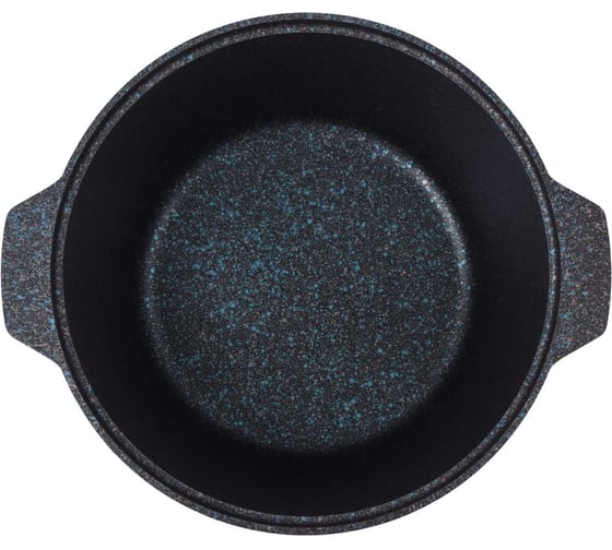 Кастрюля-жаровня Kukmara Granit ultra blue 3 л, со стеклянной крышкой, антипригарное покрытие жгг31а