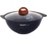 Кастрюля Kukmara Granit ultra blue 3,5 л, со стеклянной крышкой, антипригарное покрытие кгг37а 1
