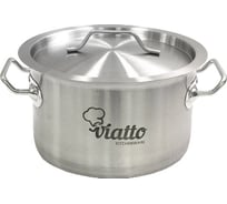 Кастрюля Viatto Commercial нержавеющая сталь с тройным дном 220x130 мм объем 5 л с двумя ручками 101342 62070