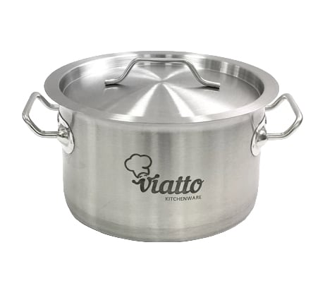 Кастрюля Viatto Commercial нержавеющая сталь с тройным дном 220x130 мм объем 5 л с двумя ручками 101342 62070
