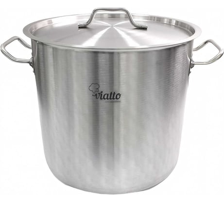 Кастрюля Viatto Commercial нержавеющая сталь с тройным дном 400x320 мм объем 40 л с двумя ручками 101332 62898