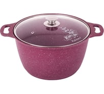Кастрюля Kukmara Trendy style mystery 6 л, со стеклянной крышкой, антипригарное покрытие к61tsm