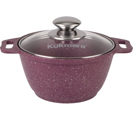 Кастрюля Kukmara Trendy style mystery 1 л, со стеклянной крышкой, антипригарное покрытие к11tsm
