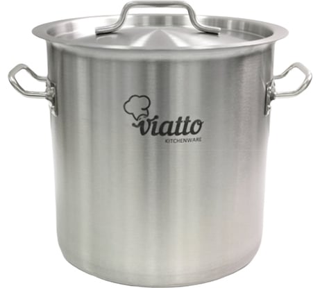 Кастрюля Viatto Commercial нержавеющая сталь с тройным дном 260x170 мм объем 9 л с двумя ручками 101619 62080