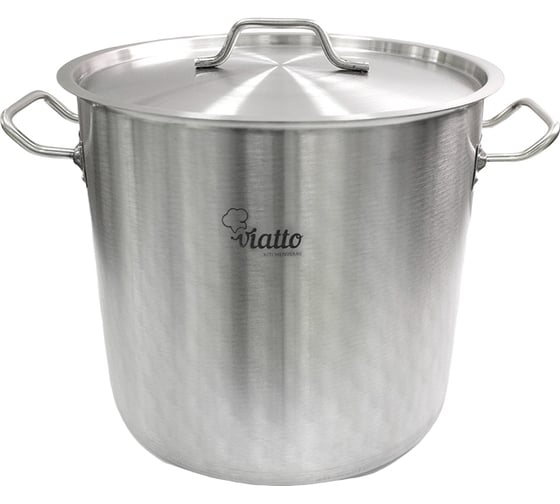 Кастрюля Viatto нержавеющая сталь с тройным дном 350x320 мм объем 30 л ...