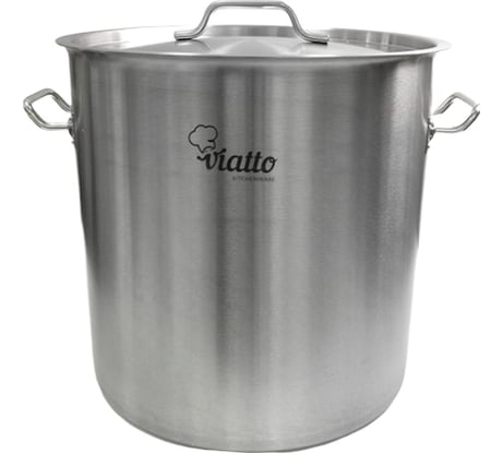 Кастрюля Viatto Commercial нержавеющая сталь с тройным дном 400x400 мм объем 50 л с двумя ручками 101307 62073
