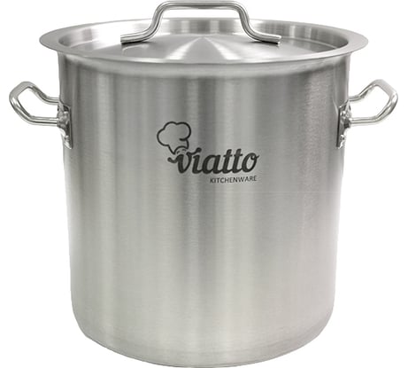 Кастрюля Viatto Commercial нержавеющая сталь с тройным дном 300x220 мм объем 15 л с двумя ручками 101325 65307