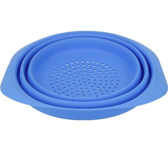 Силиконовый дуршлаг Pan-Cake SPC-0008 27.5 см 27.5x23.5x14 см, круглый, с ручками 405726