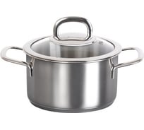 Кастрюля Kukmara SAFIA 1.5 л, 16 см, со стеклянной крышкой SF-CA1516G