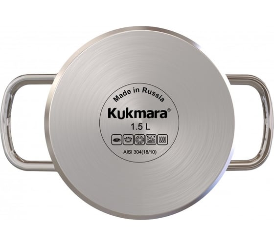 Кастрюля Kukmara SAFIA 1.5 л, 16 см, со стеклянной крышкой SF-CA1516G