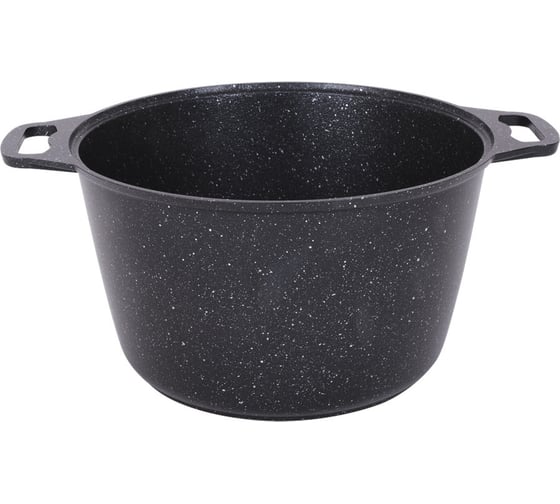 Кастрюля Kukmara 10 л, со стеклянной крышкой, антипригарное покрытие, темный мрамор кмт102-1а