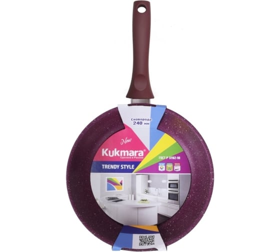 Сковорода Kukmara Trendy style mystery 240 мм, с ручкой, антипригарное покрытие 240tsm