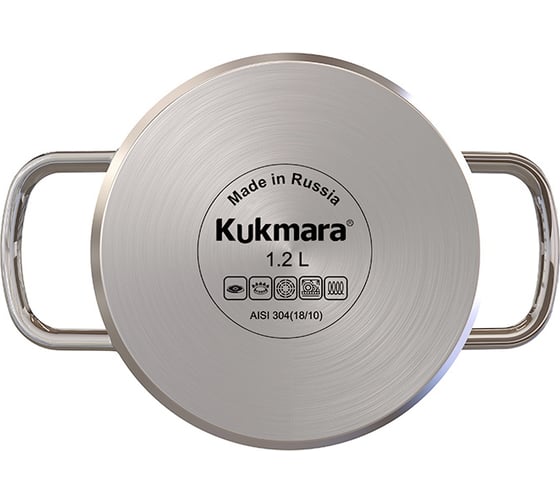 Кастрюля Kukmara SAFIA 1.2 л, 16 см, со стеклянной крышкой SF-CA1216G