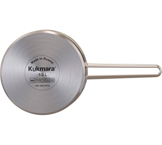 Ковш Kukmara SAFIA 1.2 л, 16 см, со стеклянной крышкой SF-LDL1216G