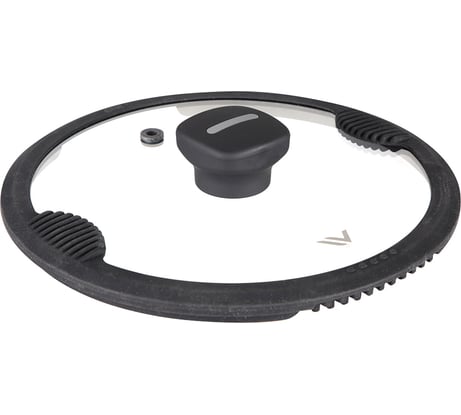 Крышка из термостойкого стекла с силиконовым ободом VENSAL gris clair 22 см VS4302