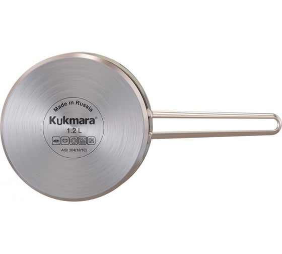Ковш Kukmara SAFIA 1.2 л, 16 см, с металлической крышкой SF-LDL1216M