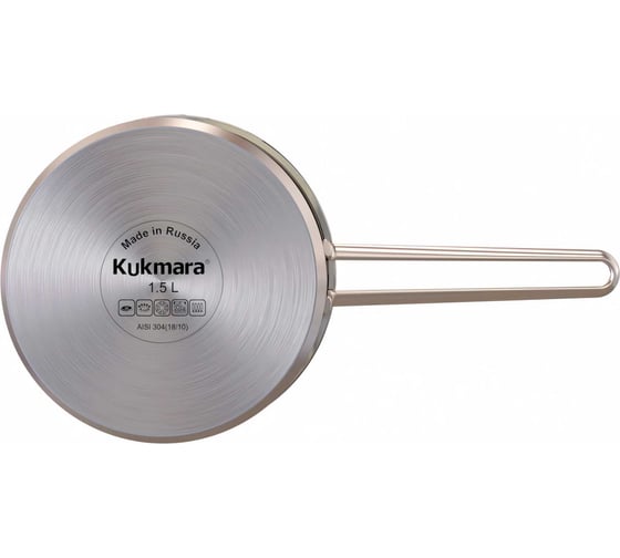 Ковш Kukmara SAFIA 1.5 л, 16 см, со стеклянной крышкой SF-LDL1516G