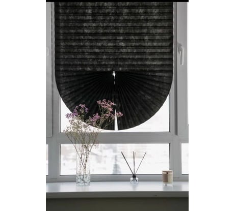 Жалюзи-плиссе ROOM DECOR 0.90x1.9 м, черный LY-PB03