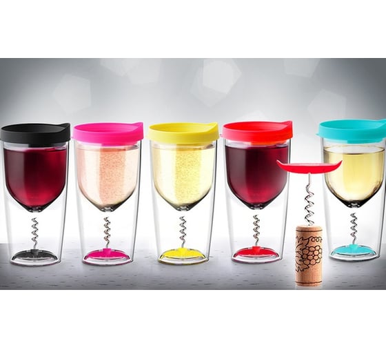 Бокал Asobu Vino opener 0,35 л розовый VOC1 pink
