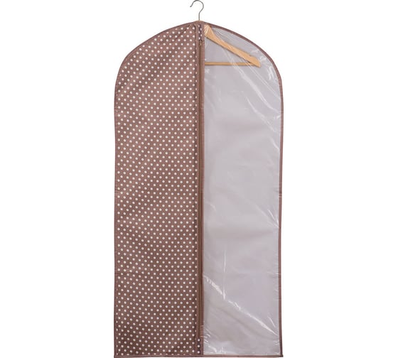 Чехол для одежды HANDY HOME полька, 1200х600, коричневый ESH12