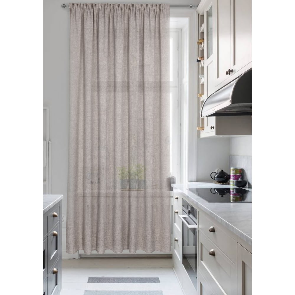 Штора на тесьме Kauffort Хлопок, 200x285 см, бежевая 3111201130 ...