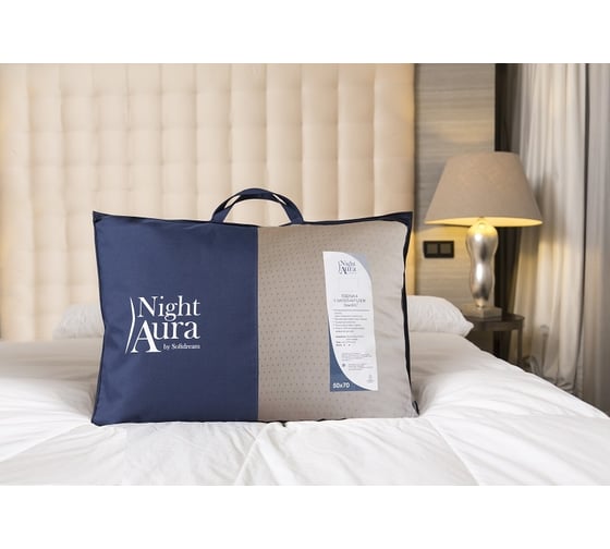 Подушка Мягкий сон latte cotton aeroflex, night aura, 70x50, бежевый ПЛ_NA-05415у