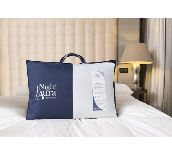 Подушка Мягкий сон cotton downflex, night aura, 70х50, белый ПЛ_NA-515у