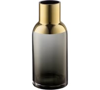 Декоративная ваза из цветного стекла с золотым напылением Вещицы 100х100х230, серый CSA-12