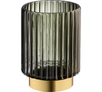 Декоративная ваза из цветного стекла с золотым напылением Вещицы 145х145х180, серый CSA-10M