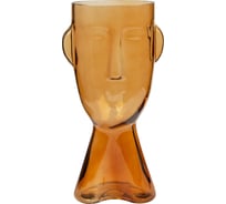 Стеклянная ваза Вещицы фейс, 160х150х315, желтый Fancy34