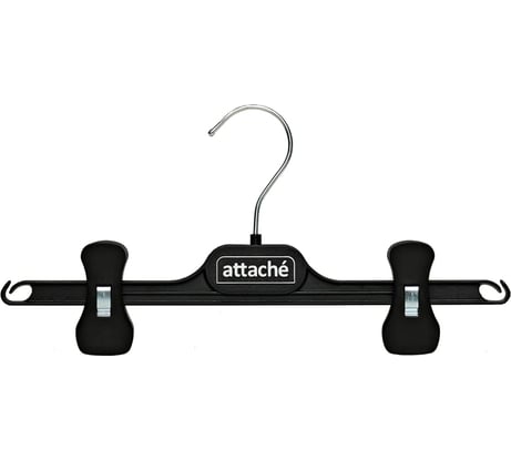 Вешалка-плечики Attache с прищепами, сд02, пластик, черный, 290 мм 1740068