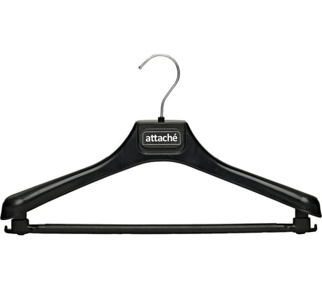 Анатомическая вешалка-плечики Attache с039, пластик, черный, съемная перекладина размер 44-46 1740071