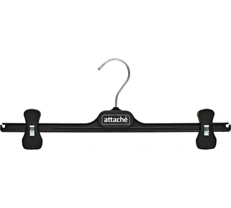 Вешалка-плечики Attache с прищепами, с018, пластик, черный, 400 мм 1740070