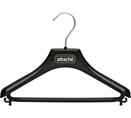 Анатомическая вешалка-плечики Attache, с022, пластик, черный, размер 42-44 1740067