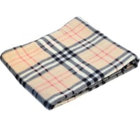 Плед Luscan орнамент клетка флис 130x150 см бежевый 1437296