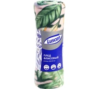 Плед Luscan орнамент растительный тропики флис 130x150 см разноцветный 1437308