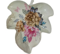 Блюдо для сервировки закусок и фруктов Beroma кленовый лист, 24x27x3 см, коричневые розы 07712655