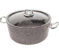 Алюминиевая кастрюля Катюша Классика 4.0л, стеклянная крышка, мет.ручки, серый гранит 8021-400-5