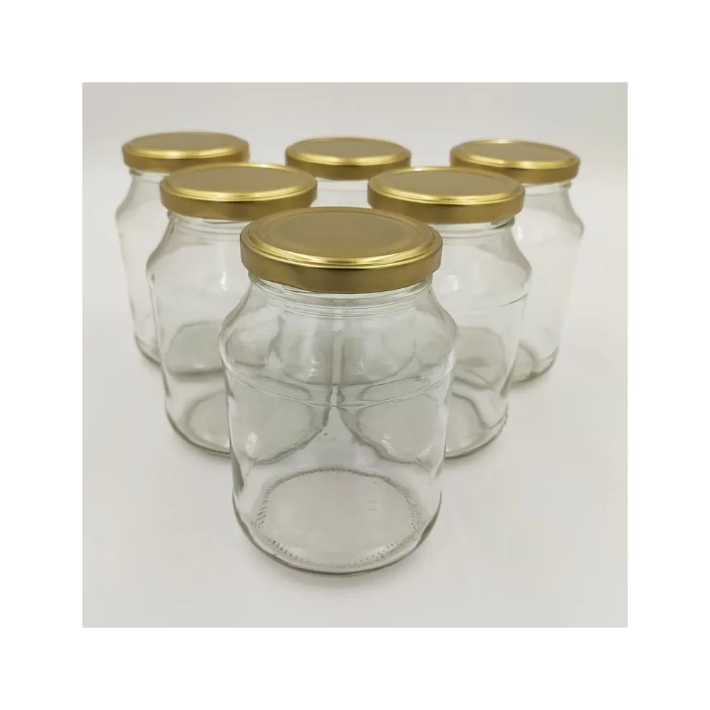 Набор банок ЛЕТО стеклянные под твист-офф d66мм 0.5л Пиканта с крышкой ...
