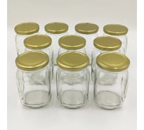 Набор банок ЛЕТО стеклянные под твист-офф d82мм 0.72л кубик с крышкой 10шт 97610
