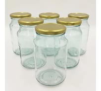 Набор банок ЛЕТО стеклянная под твист-офф d82мм 0.95л с крышкой 6шт 97518